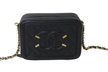 Load image into Gallery viewer, 極美品 CHANEL シャネル CCフィグリー ミニチェーンショルダーバッグ A84452 キャビアスキン ブラック ゴールド金具 中古 55712