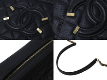 Load image into Gallery viewer, 極美品 CHANEL シャネル CCフィグリー ミニチェーンショルダーバッグ A84452 キャビアスキン ブラック ゴールド金具 中古 55712