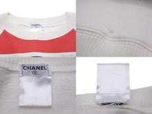 Load image into Gallery viewer, CHANEL シャネル マドモアゼル トレーナー 01A ホワイト レッド ヴィンテージ ボーダー P18590V10779 38 良品 中古 55720