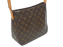 Load image into Gallery viewer, LOUIS VUITTON ルイヴィトン ルーピングMM ワンショルダーバッグ M51146 モノグラム PVC レザー ブラウン ゴールド金具 美品 中古 4b005573