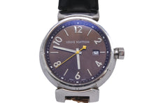 Load image into Gallery viewer, LOUIS VUITTON ルイヴィトン 時計 タンブールGM クォーツ ステンレス レザー ブラウン Q1211 良品 中古 55780