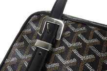 Load image into Gallery viewer, GOYARD ゴヤール ショルダーバッグ ヨナGM ブラック レザー コーティングキャンバス シルバー金具 美品 中古 55799