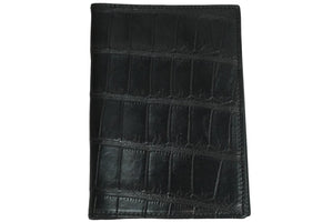Tom Ford トムフォード パスポートケース 小物 ブラック クロコ シルバーロゴ 美品 中古 55822