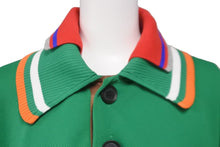 Load image into Gallery viewer, Kolor カラー ポロシャツ グリーン ブラウン ロゴ ポリエステル サイズ2 22SCM-T032302 日本製 美品 中古 55829