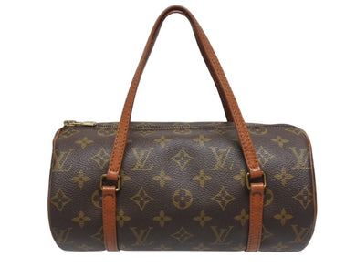 LOUIS VUITTON ルイヴィトン パピヨン26 ハンドバッグ M51386 モノグラム PVC レザー ブラウン ゴールド金具 美品 中古 4b005587