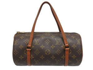 LOUIS VUITTON ルイヴィトン パピヨン26 ハンドバッグ M51386 モノグラム PVC レザー ブラウン ゴールド金具 美品 中古 4b005587