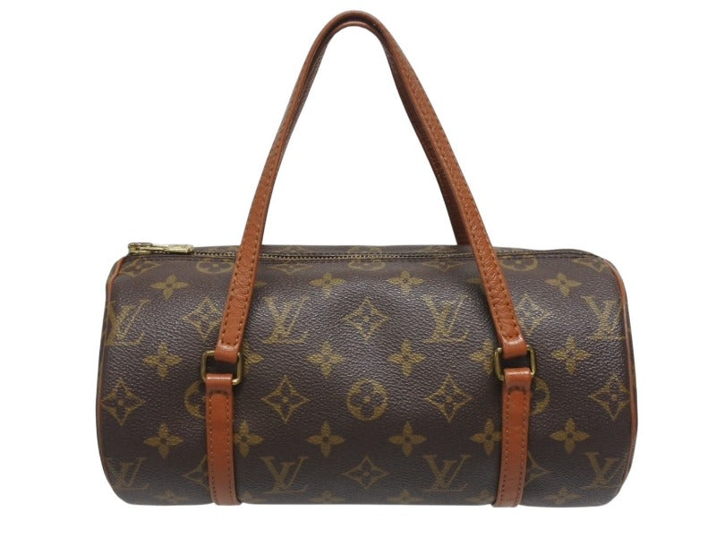 LOUIS VUITTON ルイヴィトン パピヨン26 ハンドバッグ M51386 モノグラム PVC レザー ブラウン ゴールド金具 美品 中古 4b005587