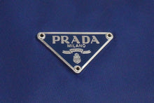 画像をギャラリービューアに読み込む, PRADA プラダ ハンドバッグ ワンショルダーバッグ MV515 ホーボー ミニバッグ ポーチ 三角 ブルー ナイロン 美品 中古 55874 