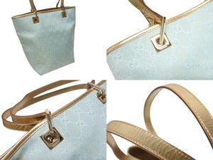 【中古/中古】GUCCI グッチ トートバッグ ブルー ゴールド キャンバス 002 1099 001998 ゴールド金具 Bランク 中古 4b005593 