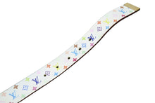 Load image into Gallery viewer, LOUIS VUITTON ルイヴィトン ベルト バックル マルチカラー ホワイト モノグラムキャンバス レザー 80/32 M9270U 中古 55938