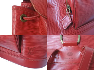 LOUIS VUITTON ルイヴィトン リュック・デイパック 1997年 プレオウンド エピ モンスリMM レッド ゴールド金具 美品 中古 55952