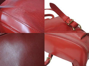 LOUIS VUITTON ルイヴィトン リュック・デイパック 1997年 プレオウンド エピ モンスリMM レッド ゴールド金具 美品 中古 55952