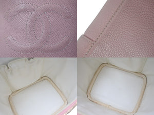 CHANEL シャネル ココマーク バニティバッグ 縦型 ハンドバッグ 8番台 キャビアスキン ピンク ゴールド金具 良品 中古 55994