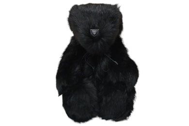 極美品 GUCCI グッチ GGキャンバス ファーぬいぐるみ人形 テディーベア クマ ブラック 黒 7077722 中古 56017 