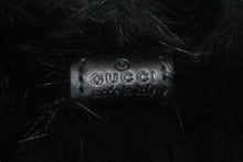 Load image into Gallery viewer, 極美品 GUCCI グッチ GGキャンバス ファー ぬいぐるみ 人形 テディーベア クマ ブラック 黒 7077722 中古 56017