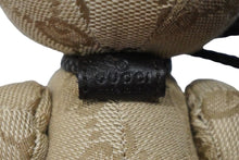 Load image into Gallery viewer, GUCCI グッチ GGキャンバス ぬいぐるみ 人形 テディーベア クマ ベージュ ブラウン 7077722 美品 中古 56021