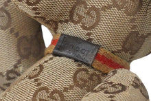 Load image into Gallery viewer, GUCCI グッチ GGキャンバス ぬいぐるみ 人形 テディーベア クマ ベージュ ブラウン 7077722 美品 中古 56026