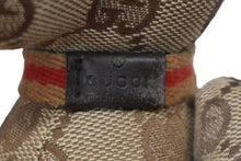 Load image into Gallery viewer, GUCCI グッチ GGキャンバス ぬいぐるみ 人形 テディーベア クマ ベージュ ブラウン 7077722 美品 中古 56026
