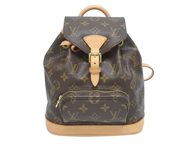 極美品 LOUIS VUITTON ルイヴィトン ミニモンスリ リュック バックパック M51137 モノグラム ブラウン 中古 4b001721