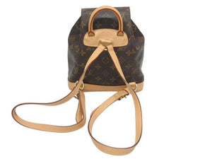 極美品 LOUIS VUITTON ルイヴィトン ミニモンスリ リュック バックパック M51137 モノグラム ブラウン 中古 4b001721