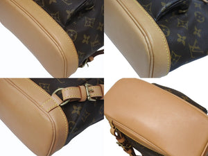 極美品 LOUIS VUITTON ルイヴィトン ミニモンスリ リュック バックパック M51137 モノグラム ブラウン 中古 4b001721