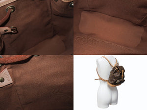 極美品 LOUIS VUITTON ルイヴィトン ミニモンスリ リュック バックパック M51137 モノグラム ブラウン 中古 4b001721