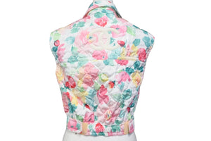 CHANEL シャネル ベスト フラワー 花柄 ココマーク ピンク マルチカラー ポリエステル サイズ36 4252W215 P04252 美品 中古 56117