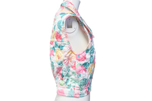 CHANEL シャネル ベスト フラワー 花柄 ココマーク ピンク マルチカラー ポリエステル サイズ36 4252W215 P04252 美品 中古 56117