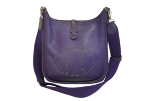 HERMES エルメス ショルダーバッグ エブリン 3 PM □N刻印 トリヨンクレマンス パープル系 良品 中古 56140