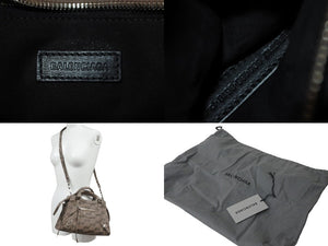 新品同様 BALENCIAGA バレンシアガ ショルダーバッグ Neo Cagole XS 22AW 696495 コットンキャンバス シルバー金具 中古 56181