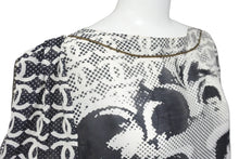 Load image into Gallery viewer, CHANEL シャネル 半袖Ｔシャツ チュニック ライオン ホワイト ブラック コットン シルク 36 P37343V27082 美品 中古 56183