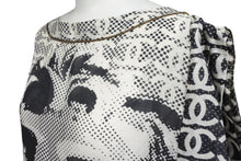Load image into Gallery viewer, CHANEL シャネル 半袖Ｔシャツ チュニック ライオン ホワイト ブラック コットン シルク 36 P37343V27082 美品 中古 56183