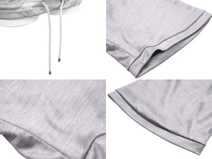 CHANEL シャネル 七分丈長袖Ｔシャツ ココマーク ドローコード P43485K04412 メタリックシルバー サイズ34 美品 中古 56184