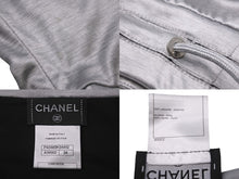Load image into Gallery viewer, CHANEL シャネル 七分丈長袖Ｔシャツ ココマーク ドローコード P43485K04412 メタリックシルバー サイズ34 美品 中古 56184