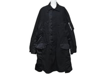 画像をギャラリービューアに読み込む, Sacai サカイ コート 21AW ミリタリー ブラック コットン ナイロン サイズ2 SCM-035 シルバー金具 中古 56223 