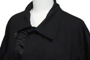Sacai サカイ コート 21AW ミリタリー ブラック コットン ナイロン サイズ2 SCM-035 シルバー金具 中古 56223 