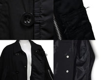 画像をギャラリービューアに読み込む, Sacai サカイ コート 21AW ミリタリー ブラック コットン ナイロン サイズ2 SCM-035 シルバー金具 中古 56223 