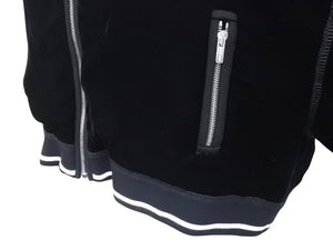 極美品 MIU MIU ミュウミュウ 22AW ベルベット ジップアップパーカー セットアップ ブラック サイズ42 中古 56225