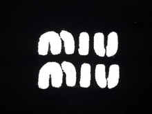 Load image into Gallery viewer, 極美品 MIU MIU ミュウミュウ 22AW ベルベット ジップアップパーカー セットアップ ブラック サイズ42 中古 56225