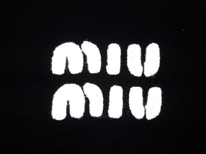 極美品 MIU MIU ミュウミュウ 22AW ベルベット ジップアップパーカー セットアップ ブラック サイズ42 中古 56225