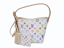 Load image into Gallery viewer, 新品未使用 LOUIS VUITTON ルイヴィトン ハンドバッグ オールインBB 2025 M13089 モノグラム マルチカラー ホワイト 村上隆 ゴールド金具 中古 4b005