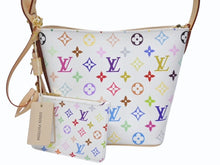 Load image into Gallery viewer, 新品未使用 LOUIS VUITTON ルイヴィトン ハンドバッグ オールインBB 2025 M13089 モノグラム マルチカラー ホワイト 村上隆 ゴールド金具 中古 4b005