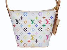 Load image into Gallery viewer, 新品未使用 LOUIS VUITTON ルイヴィトン ハンドバッグ オールインBB 2025 M13089 モノグラム マルチカラー ホワイト 村上隆 ゴールド金具 中古 4b005