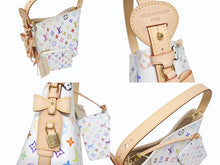 Load image into Gallery viewer, 新品未使用 LOUIS VUITTON ルイヴィトン ハンドバッグ オールインBB 2025 M13089 モノグラム マルチカラー ホワイト 村上隆 ゴールド金具 中古 4b005