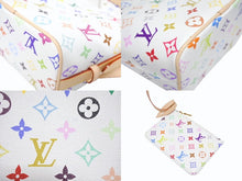 Load image into Gallery viewer, 新品未使用 LOUIS VUITTON ルイヴィトン ハンドバッグ オールインBB 2025 M13089 モノグラム マルチカラー ホワイト 村上隆 ゴールド金具 中古 4b005
