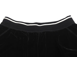 MIU MIU ミュウミュウ 22AW ベルベット ジャージーパンツ セットアップ ブラック サイズ40 美品 中古 56224