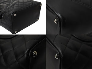極美品 CHANEL シャネル カンボンライン ミディアム トートバッグ トートバッグ ココマーク A25167 12番台 シルバー金具 中古 56306
