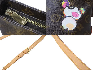 新品同様 LOUIS VUITTON ルイヴィトン ショルダーバッグ トロター モノグラムパンダ 村上隆 ポシェット M51241 中古 56311