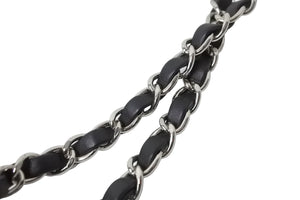 CHANEL シャネル ショルダーバッグ スポーツライン チョコバー 12番台 ココマーク スエード ネイビー シルバー金具 美品 中古 56314