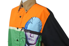画像をギャラリービューアに読み込む, PRADA プラダ 長袖シャツ 20SS UCN276 S201 1WCK オレンジ グリーン ブラウン サイズXS 美品 中古 56348 